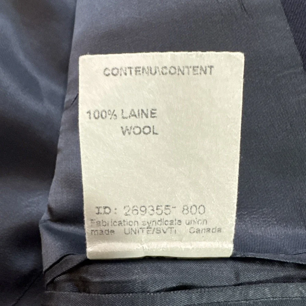 Loro Piana Silverstone Blazer Men Sz 42R Navy Blue Wool Silver Buttons Jacket